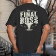 The Final Boss Vintage Rock Bull Fun Tee For Strong Dads Big And Tall Men's T-Shirt Back Print