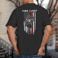 Fire Chief American Flag Gifts For Fire Chief Dad Grandpa Big And Tall Men's T-Shirt Back Print Fire Chief American Flag Gifts For Fire Chief Dad Grandpa Big And Tall Men's T-Shirt Back Print