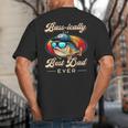 Fishing Father's Day Dad Fisherman Birthday Graphic Big And Tall Men's T-Shirt Back Print
