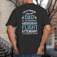 Flight Attendant Shirt For Dad Father Flight Attendant Big And Tall Men's T-Shirt Back Print