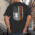 Football Kicker Dad Of A Football Kicker Father US Flag Big And Tall Men's T-Shirt Back Print