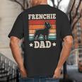 Frenchie Dad Retro French Bulldog Lover Daddy Men Big And Tall Men's T-Shirt Back Print