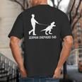 German Shepherd Dad Dinosaur GSD Owners Father's Day Big And Tall Men's T-Shirt Back Print German Shepherd Dad Dinosaur GSD Owners Father's Day Big And Tall Men's T-Shirt Back Print