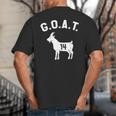 GOAT Number 14 Greatest Of All Time Dad Joke Big And Tall Men's T-Shirt Back Print