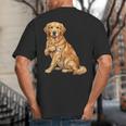 Golden Retriever I Love Dad Dog Dad Father's Day Big And Tall Men's T-Shirt Back Print