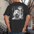 Goldendoodle Alien UFO Taking a Selfie Dog Mom Dad Big And Tall Men's T-Shirt Back Print