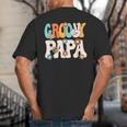 Groovy Papa Dad Retro Hippie 60s 70s Party Outfit Men Big And Tall Men's T-Shirt Back Print Groovy Papa Dad Retro Hippie 60s 70s Party Outfit Men Big And Tall Men's T-Shirt Back Print