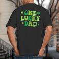 Groovy St Patrick's Day Apparel One Lucky Dad Shirt Small Modern Groovy St Patrick's Day Shirt Big And Tall Men's T-Shirt Back Print Groovy St Patrick's Day Apparel One Lucky Dad Shirt Small Modern Groovy St Patrick's Day Shirt Big And Tall Men's T-Shirt Back Print