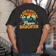 Gymnastics Mom Dad I'm Here To Watch My Flippin' Daughter Big And Tall Men's T-Shirt Back Print