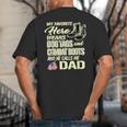 Hero Wears Dog Tags Combat Boots Proud Army Dad Father Big And Tall Men's T-Shirt Back Print