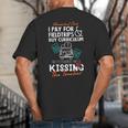 Homeschool Dad Kissing The Teacher Homeschool Dad Men Women Kids Big And Tall Men's T-Shirt Back Print