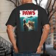Humorous Paws Parody Cat Mouse For Cat Lover Cat Mom Cat Dad Big And Tall Men's T-Shirt Back Print