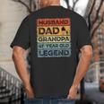 Husband Dad Grandpa 67 Year Old Legend 67th Birthday Vintage Big And Tall Men's T-Shirt Back Print