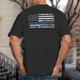 Husband Daddy Protector Hero Police Officer Father Dad Big And Tall Men's T-Shirt Back Print
