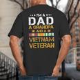 I'm A Dad Grandpa And A Vietnam Veteran US Army Vet Big And Tall Men's T-Shirt Back Print