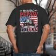I'm Dad Pepaw Veteran Nothing Scares Me Father's Day Big And Tall Men's T-Shirt Back Print