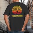 I'm Going Outside If Asked I'm Outstanding Dad Joke Big And Tall Men's T-Shirt Back Print