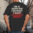 I'm a Grown Man I Do What My Daughter Wants Dad Big And Tall Men's T-Shirt Back Print