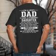 I'm A Lucky Dad I Have A Stubborn Daughter Fathers Big And Tall Men's T-Shirt Back Print