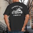 I'm Sexy And I Mow It Riding Lawn Mower Dad Mowing Lawn Big And Tall Men's T-Shirt Back Print