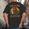 Just A Dad Who Always Came Back With The Milk Bigfoot Big And Tall Men's T-Shirt Back Print