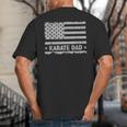 Karate Dad America US Flag Patriot Vintage Big And Tall Men's T-Shirt Back Print