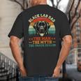 Labrador Retriever Dad Black Lab Dad Big And Tall Men's T-Shirt Back Print