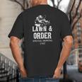 Lawn & Order Special Mowing Unit Dad Joke Lawn Mower Big And Tall Men's T-Shirt Back Print