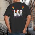 Leg Rest Naughty Dad Joke Vagitarian Lesbian Big And Tall Men's T-Shirt Back Print