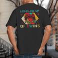 Leveled Up To Dad Of Twins Video Gamer Gaming Big And Tall Men's T-Shirt Back Print