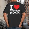 I Love Divorced Dad Rock Quote Big And Tall Men's T-Shirt Back Print