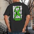 Lymphoma Cancer Awareness Lime Green Ribbon Dad's Fight Big And Tall Men's T-Shirt Back Print