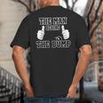 The Man Behind The Bump Baby Shower Shirts For Mom And Dad Big And Tall Men's T-Shirt Back Print