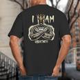 I Am Man King Powerful Dad Afro Melanin Big And Tall Men's T-Shirt Back Print