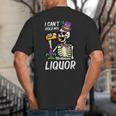 Mardi Gras Skeleton Cant Hold My Carnival Team Dad Men Big And Tall Men's T-Shirt Back Print