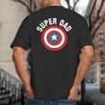 Marvel Father's Day Super Dad Captain America Shield Big And Tall Men's T-Shirt Back Print