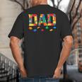 Master Builder Dad Birthday Boy Building Bricks Blocks Daddy Big And Tall Men's T-Shirt Back Print Master Builder Dad Birthday Boy Building Bricks Blocks Daddy Big And Tall Men's T-Shirt Back Print