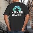 Mermaid Security Shirt Boys Swimmer Dad Merdad Trident Big And Tall Men's T-Shirt Back Print