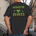 Miner Dad Birthday Boy Party Video Gamer Pixel Big And Tall Men's T-Shirt Back Print