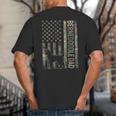 Mini Bernedoodle Dad Camo USA Flag DESIGN ON BACK Big And Tall Men's T-Shirt Back Print