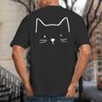 Minimalist Cat Mom Cat Dad Men Kids Women Cat Big And Tall Men's T-Shirt Back Print