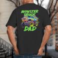 Monster Truck Dad Family Matching Birthday Party Fathers Day Big And Tall Men's T-Shirt Back Print