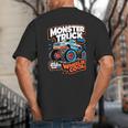 Monster Truck Dad Wheelie Cool Like Normal Dad Big And Tall Men's T-Shirt Back Print