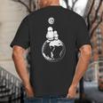 Moon And Astronaut Dad And Baby Space For Father's Day Big And Tall Men's T-Shirt Back Print