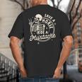Mustache Dad Father’s Day Save A Horse Ride A Mustache Big And Tall Men's T-Shirt Back Print