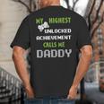 Nerdy Father Day Gamer Dad Daddy Men Love Video Gaming Big And Tall Men's T-Shirt Back Print