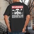 New Dad Prepared For Diaper Duty Daddy Diaper Duty Big And Tall Men's T-Shirt Back Print