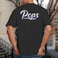New Grandpa For Dad Called Pops Big And Tall Men's T-Shirt Back Print