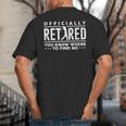Officially Retired Golf Dad Golfing Retirement Golfer Big And Tall Men's T-Shirt Back Print