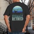 Ofishally Retired Fishing Retro Retirement Dad Men Big And Tall Men's T-Shirt Back Print